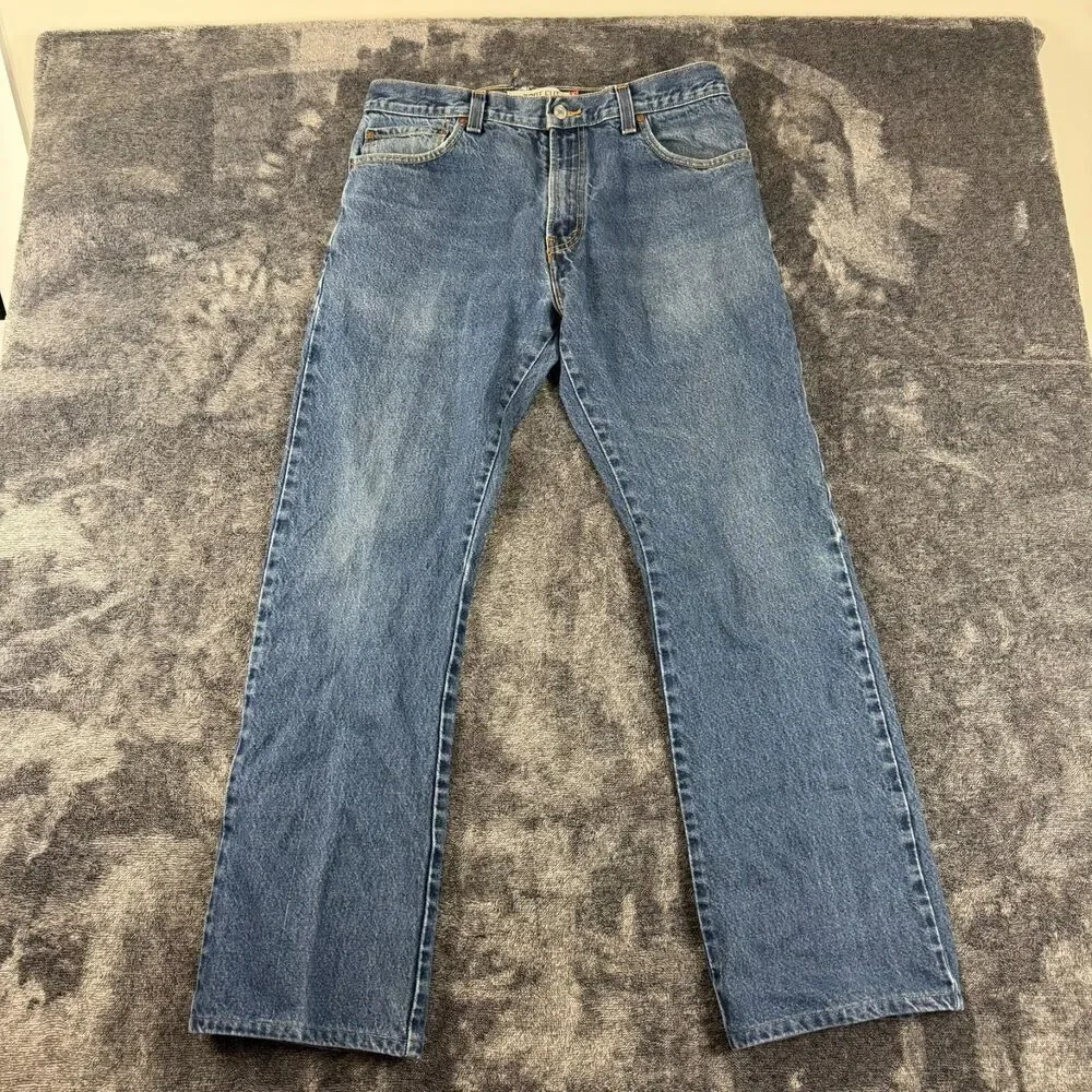 Levi's 517 Bootcut Blue Denim Jeans Men's 34X32 (33X31) Cowboy Western